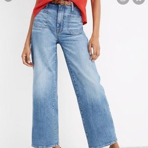 MADEWELL wide leg cropped jeans